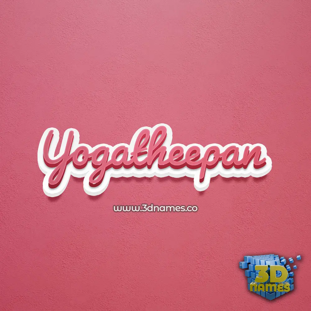 yogatheepan in Red Scribble style - 3D name wallpaper