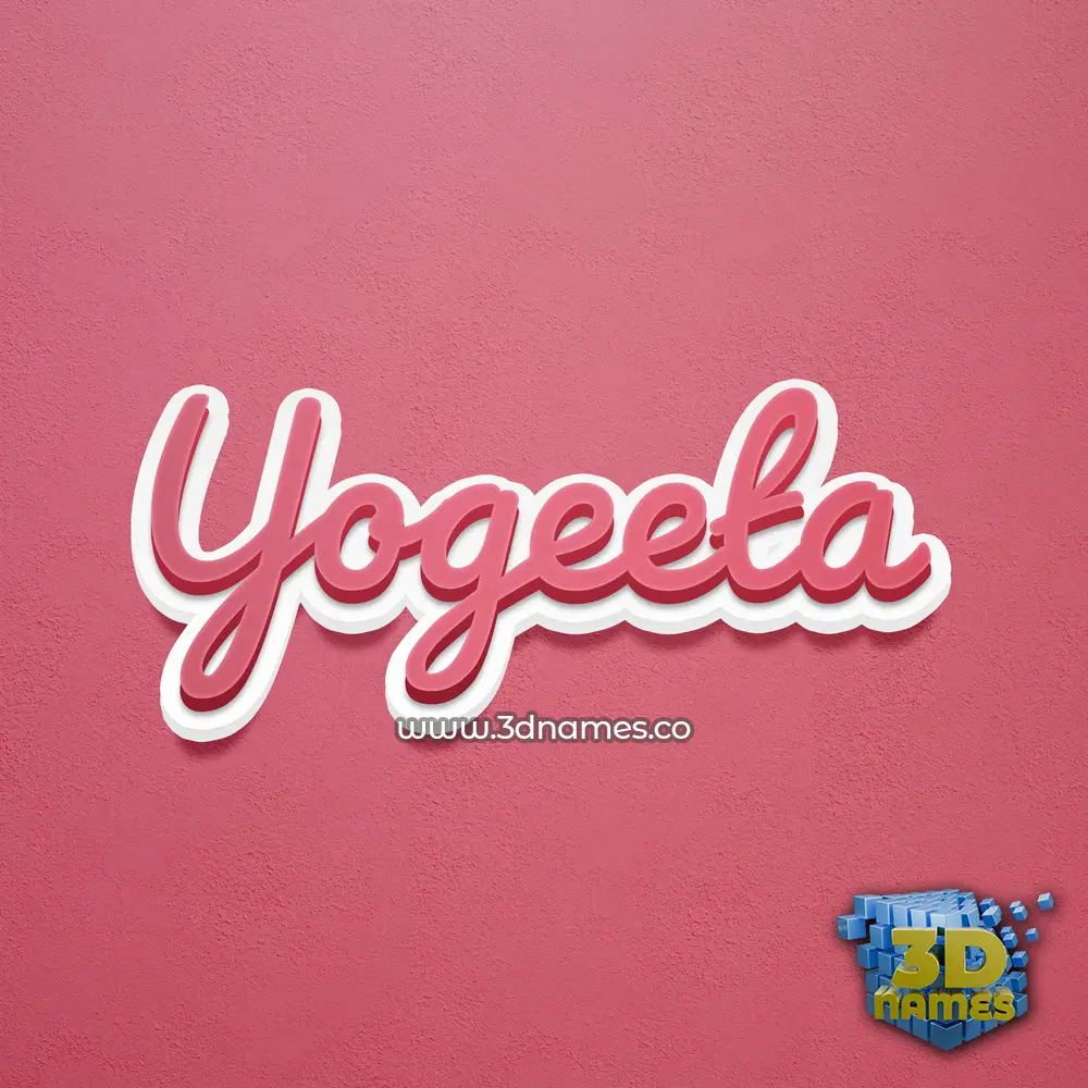 yogeeta in Red Scribble style - 3D name wallpaper
