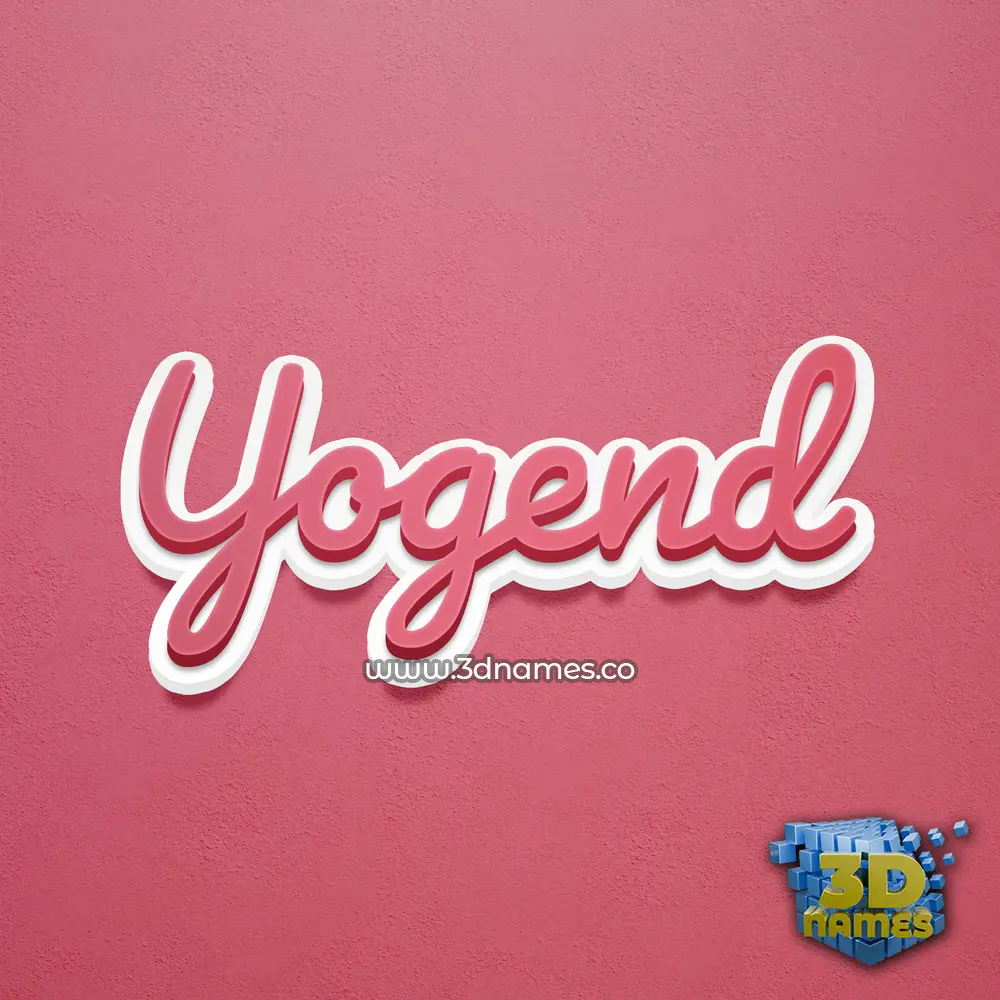 yogend in Red Scribble style - 3D name wallpaper