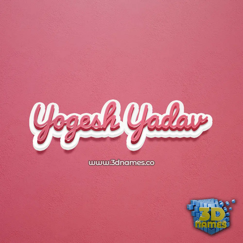 yogesh yadav in Red Scribble style - 3D name wallpaper