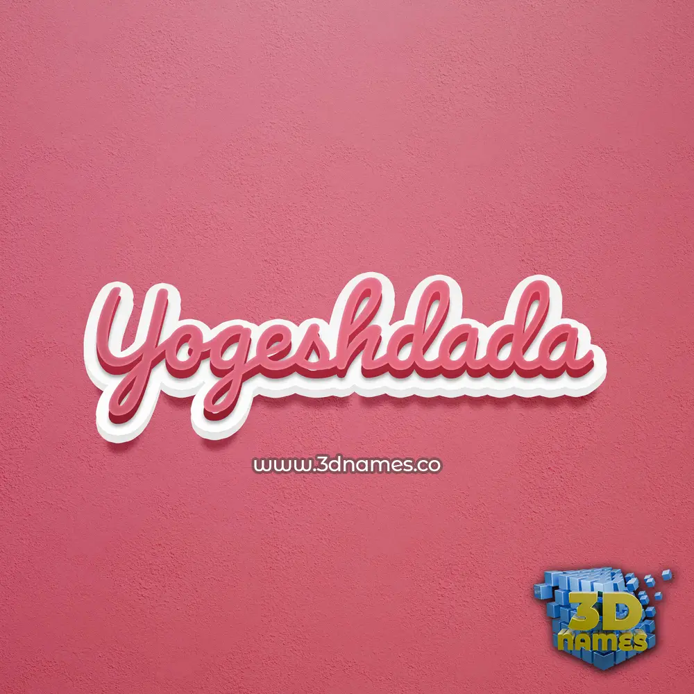 yogeshdada in Red Scribble style - 3D name wallpaper