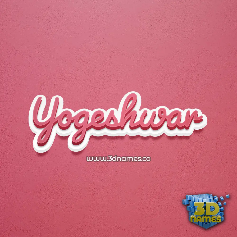 yogeshwar in Red Scribble style - 3D name wallpaper