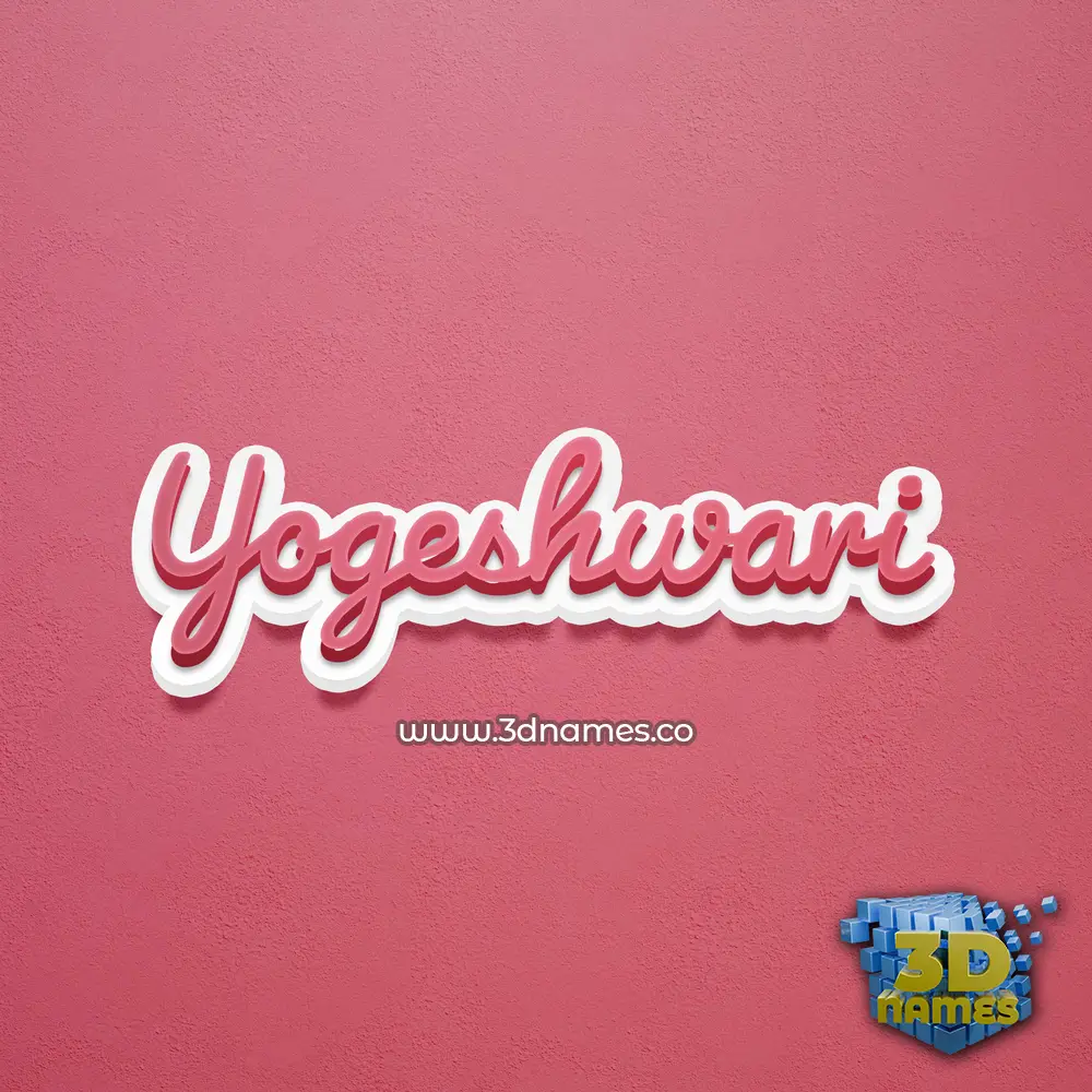yogeshwari in Red Scribble style - 3D name wallpaper