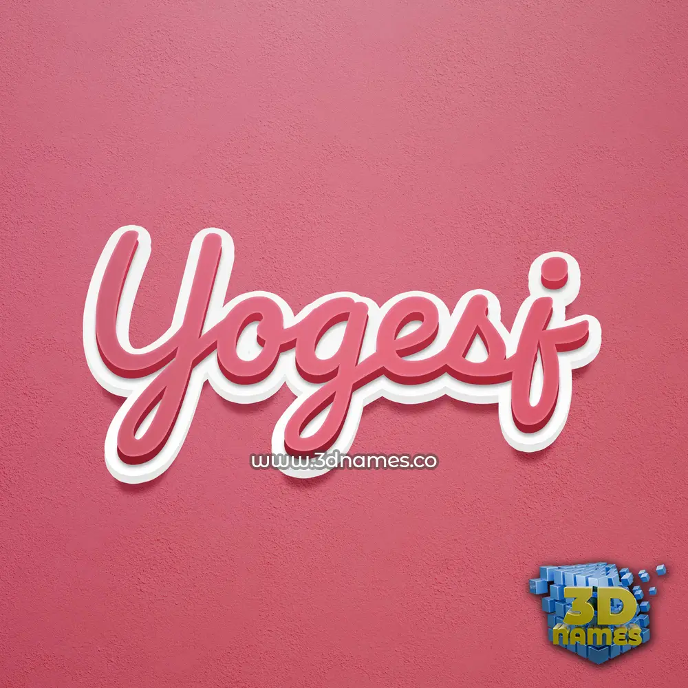 yogesj in Red Scribble style - 3D name wallpaper