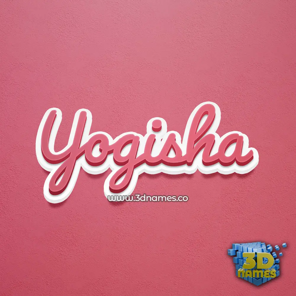 yogisha in Red Scribble style - 3D name wallpaper