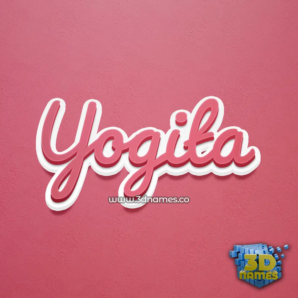 yogita in Red Scribble style - 3D name wallpaper