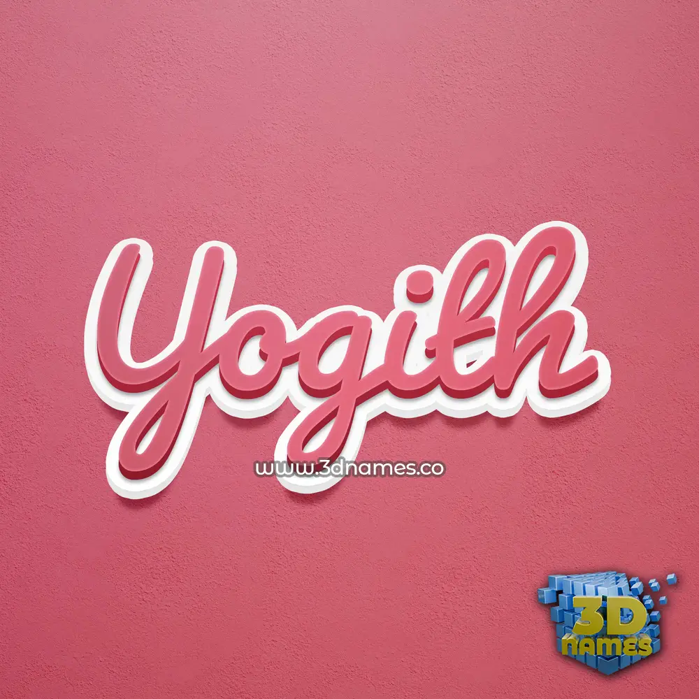 yogith in Red Scribble style - 3D name wallpaper