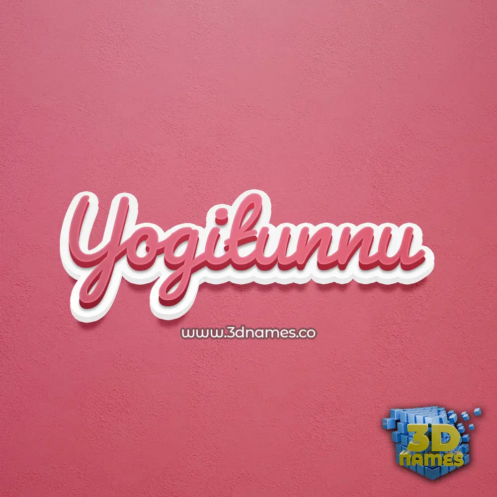 yogitunnu in Red Scribble style - 3D name wallpaper