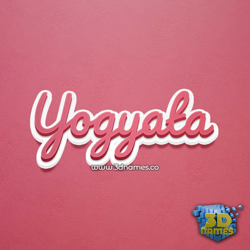 yogyata in Red Scribble style - 3D name wallpaper