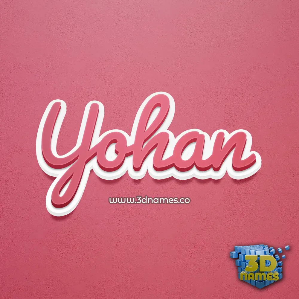 yohan in Red Scribble style - 3D name wallpaper