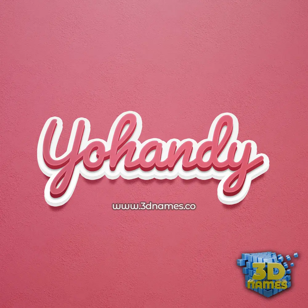 yohandy in Red Scribble style - 3D name wallpaper