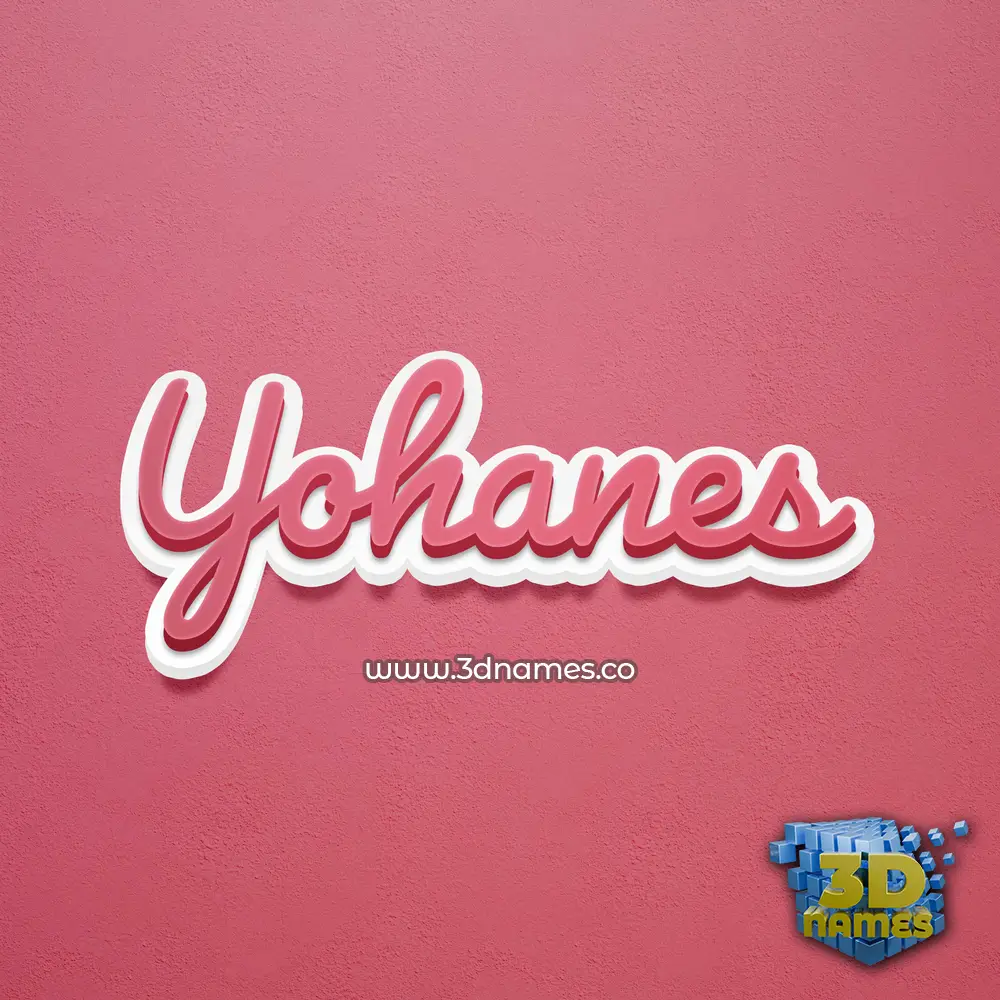 yohanes in Red Scribble style - 3D name wallpaper