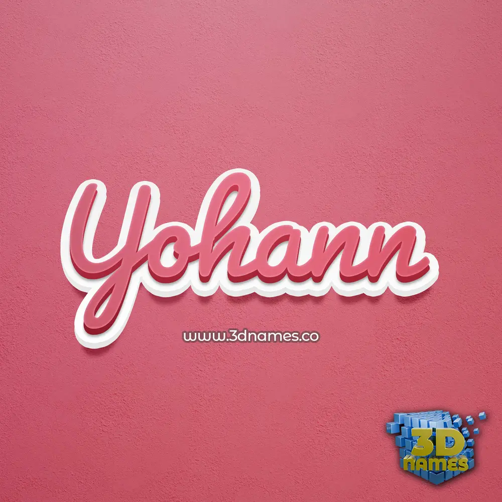 yohann in Red Scribble style - 3D name wallpaper