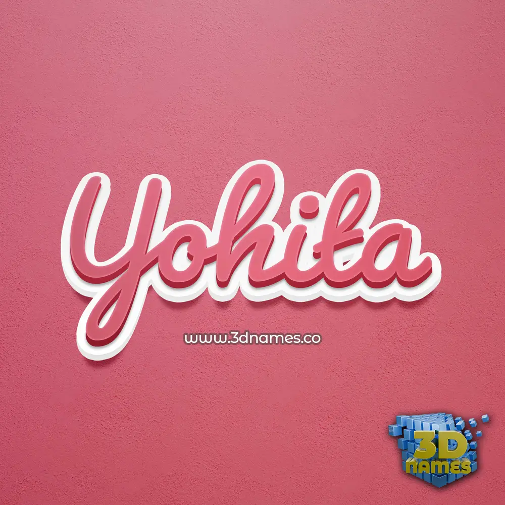 yohita in Red Scribble style - 3D name wallpaper