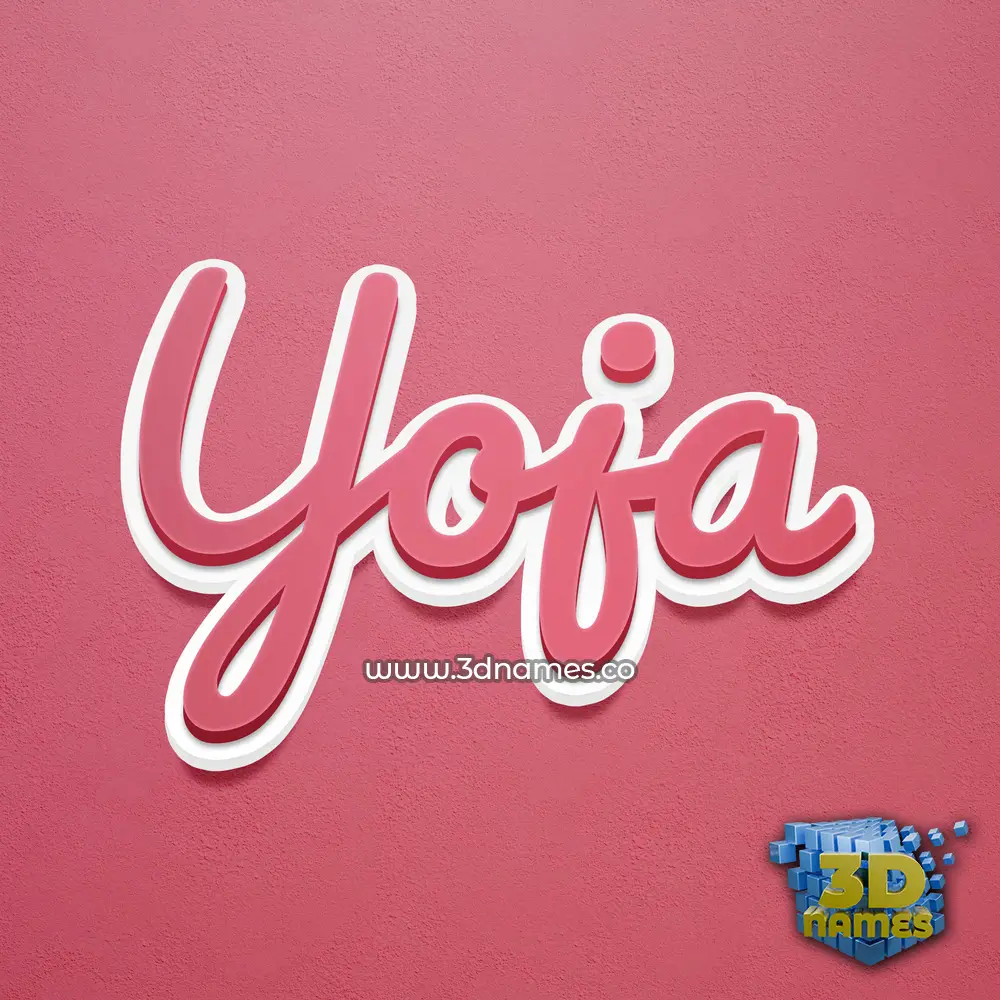 yoja in Red Scribble style - 3D name wallpaper