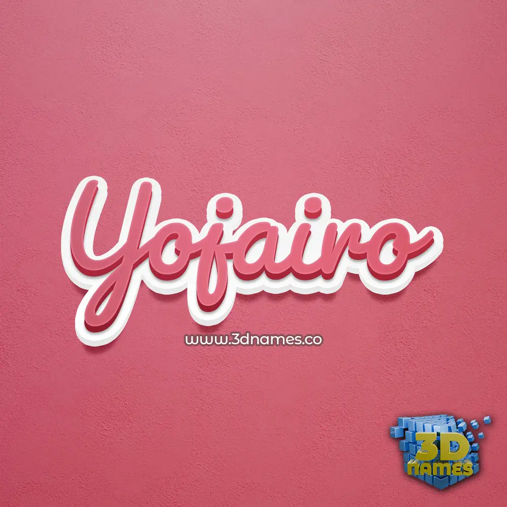 yojairo in Red Scribble style - 3D name wallpaper