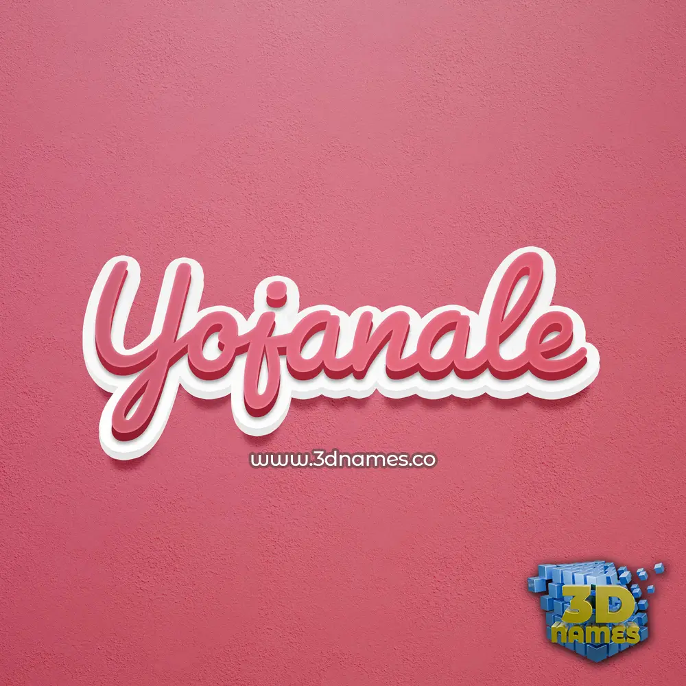 yojanale in Red Scribble style - 3D name wallpaper