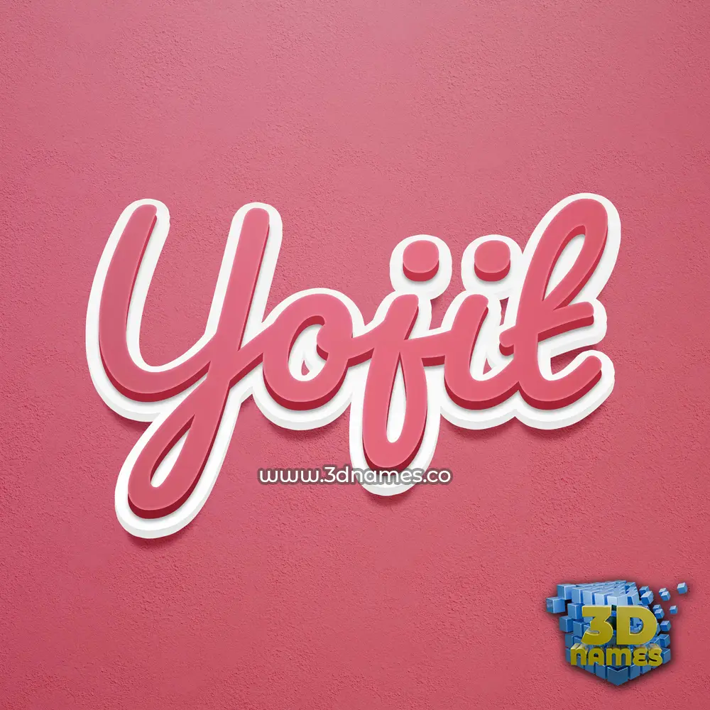 yojit in Red Scribble style - 3D name wallpaper