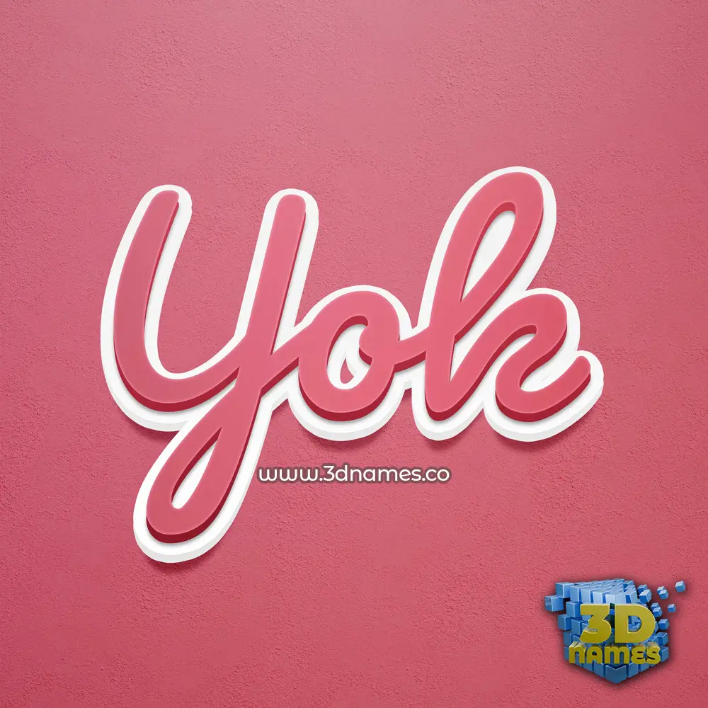 yok in Red Scribble style - 3D name wallpaper