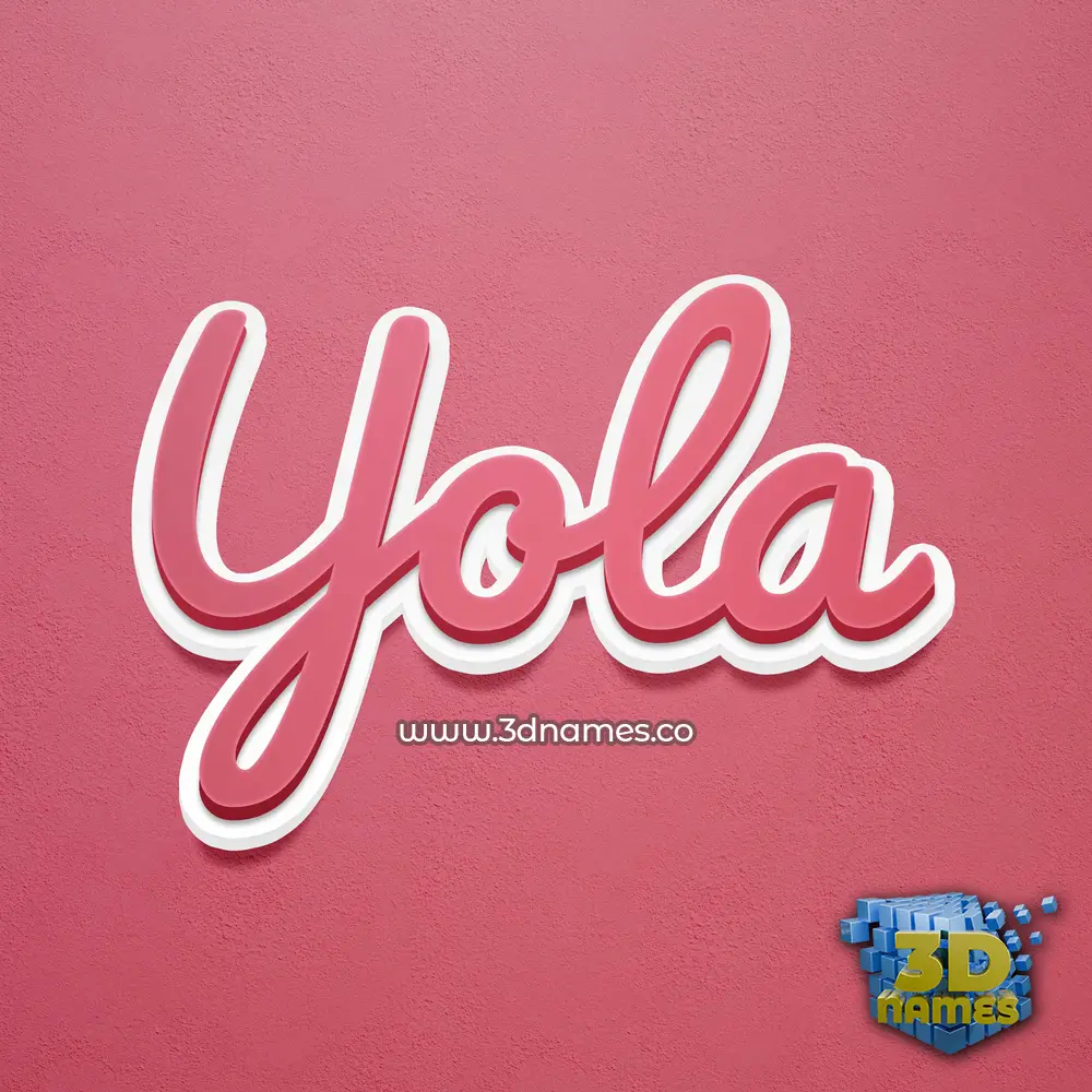yola in Red Scribble style - 3D name wallpaper