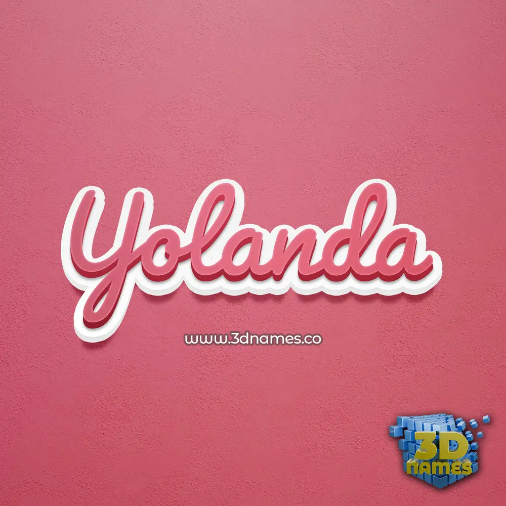 yolanda in Red Scribble style - 3D name wallpaper