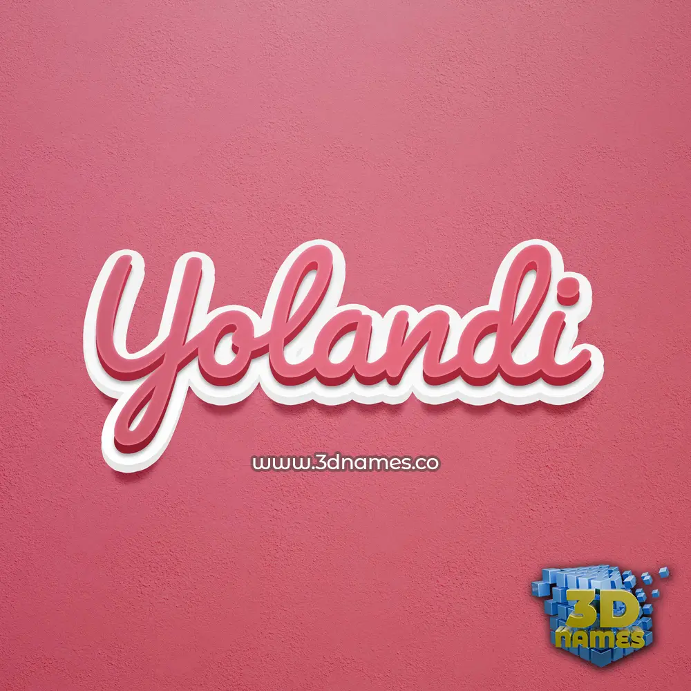 yolandi in Red Scribble style - 3D name wallpaper