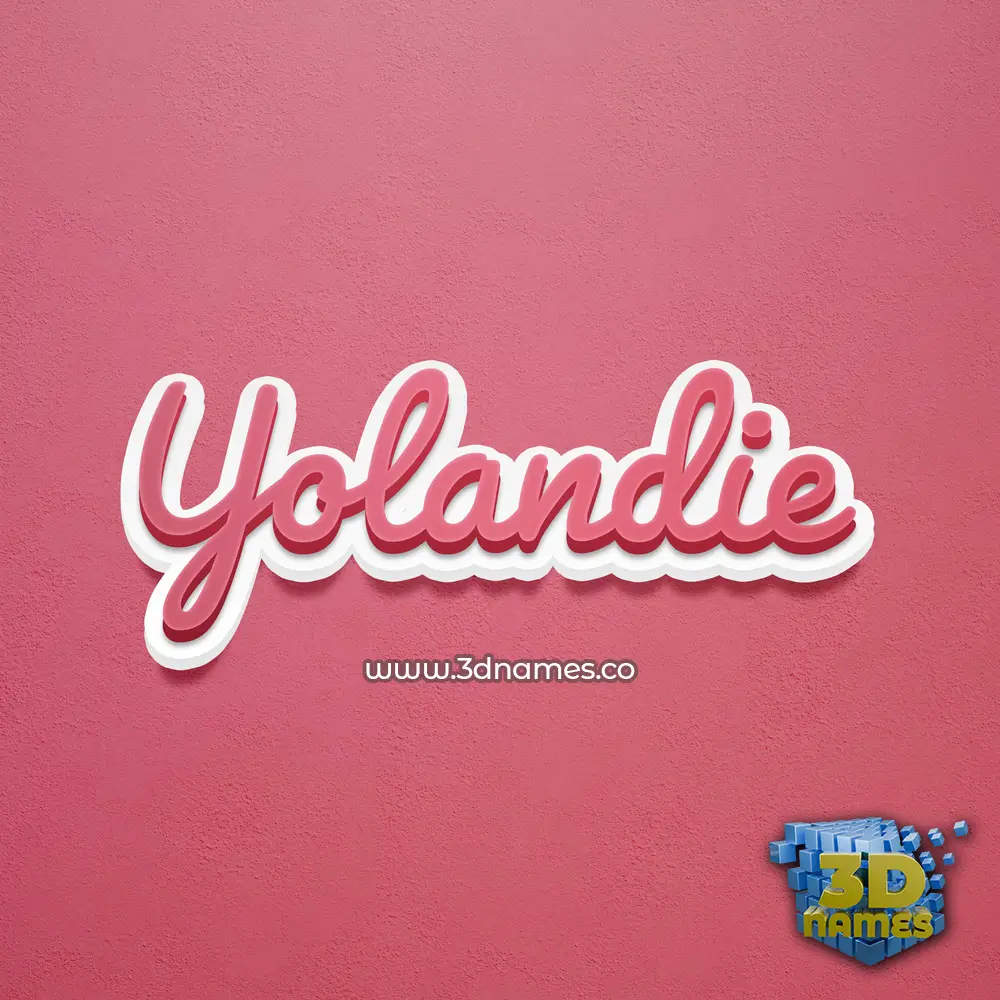 yolandie in Red Scribble style - 3D name wallpaper