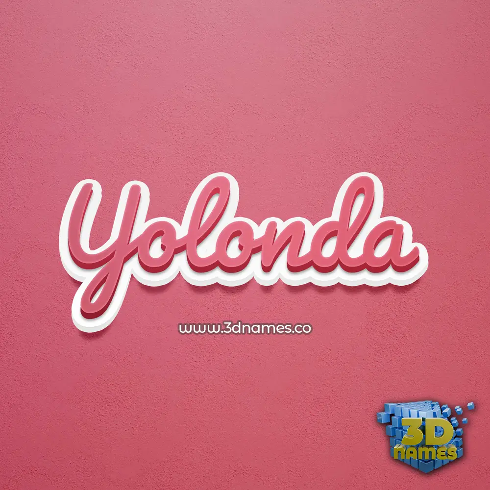yolonda in Red Scribble style - 3D name wallpaper