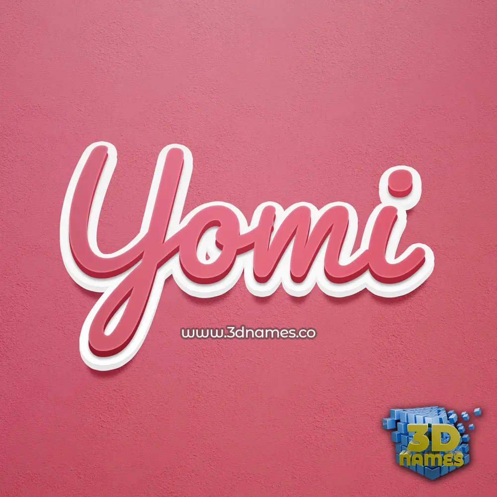 yomi in Red Scribble style - 3D name wallpaper