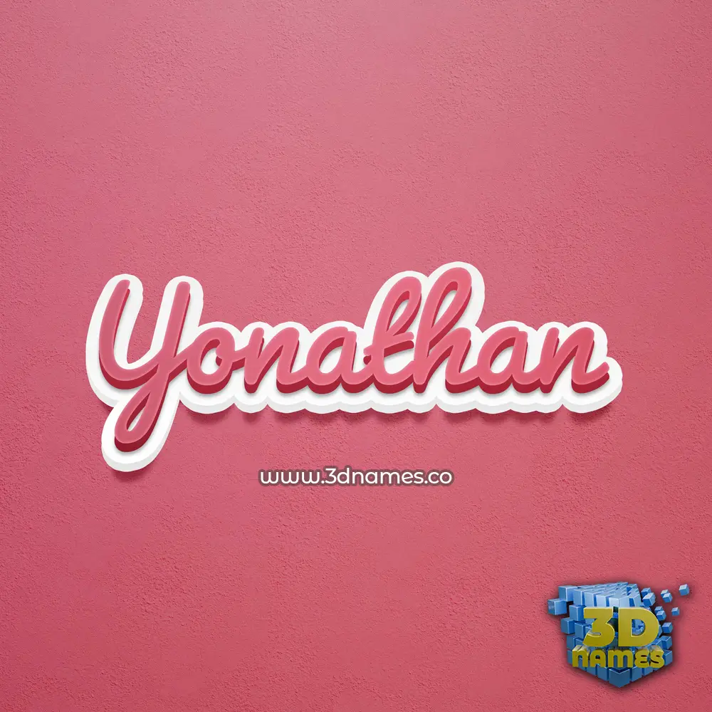 yonathan in Red Scribble style - 3D name wallpaper