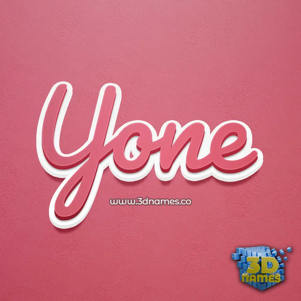 yone in Red Scribble style - 3D name wallpaper