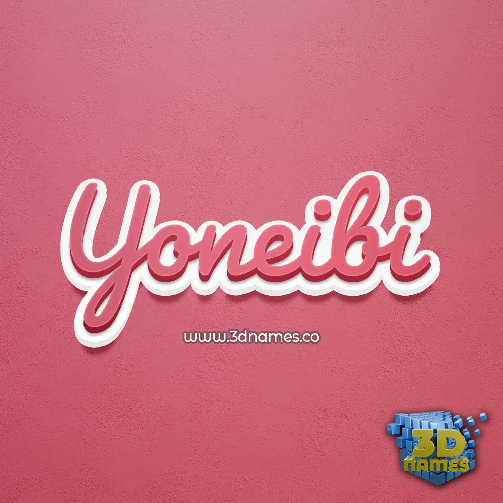 yoneibi in Red Scribble style - 3D name wallpaper