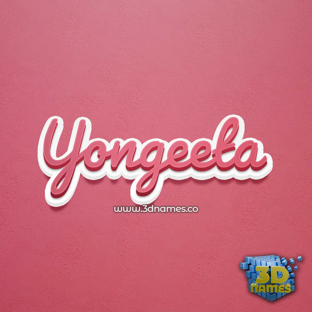 yongeeta in Red Scribble style - 3D name wallpaper