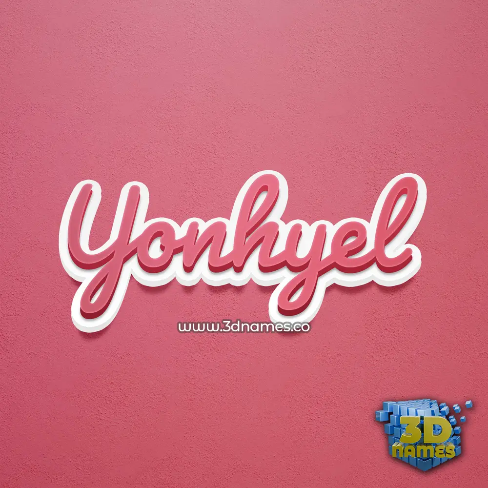 yonhyel in Red Scribble style - 3D name wallpaper