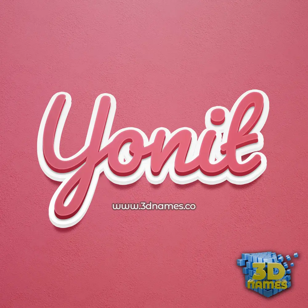 yonit in Red Scribble style - 3D name wallpaper