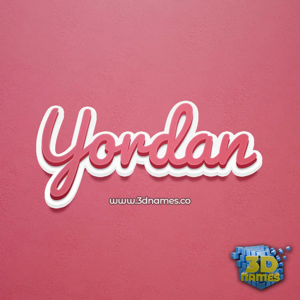 yordan in Red Scribble style - 3D name wallpaper