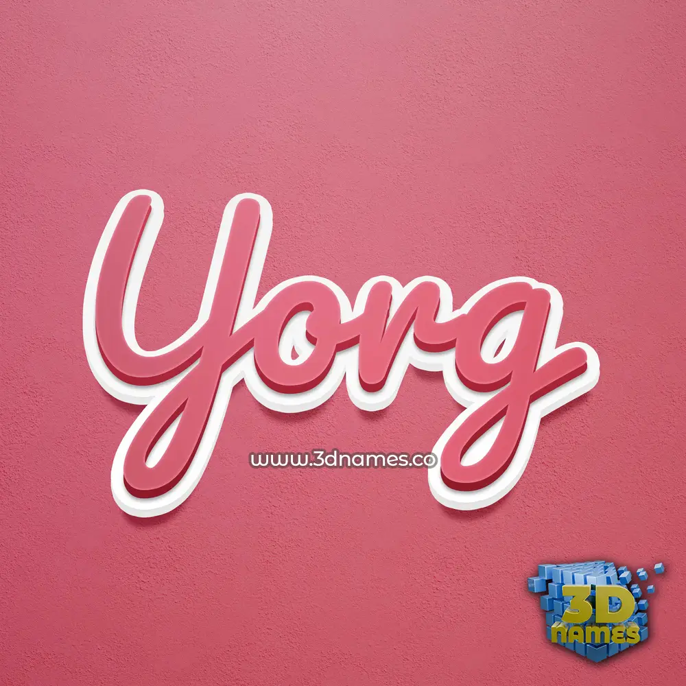 yorg in Red Scribble style - 3D name wallpaper