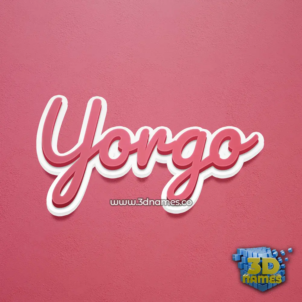 yorgo in Red Scribble style - 3D name wallpaper