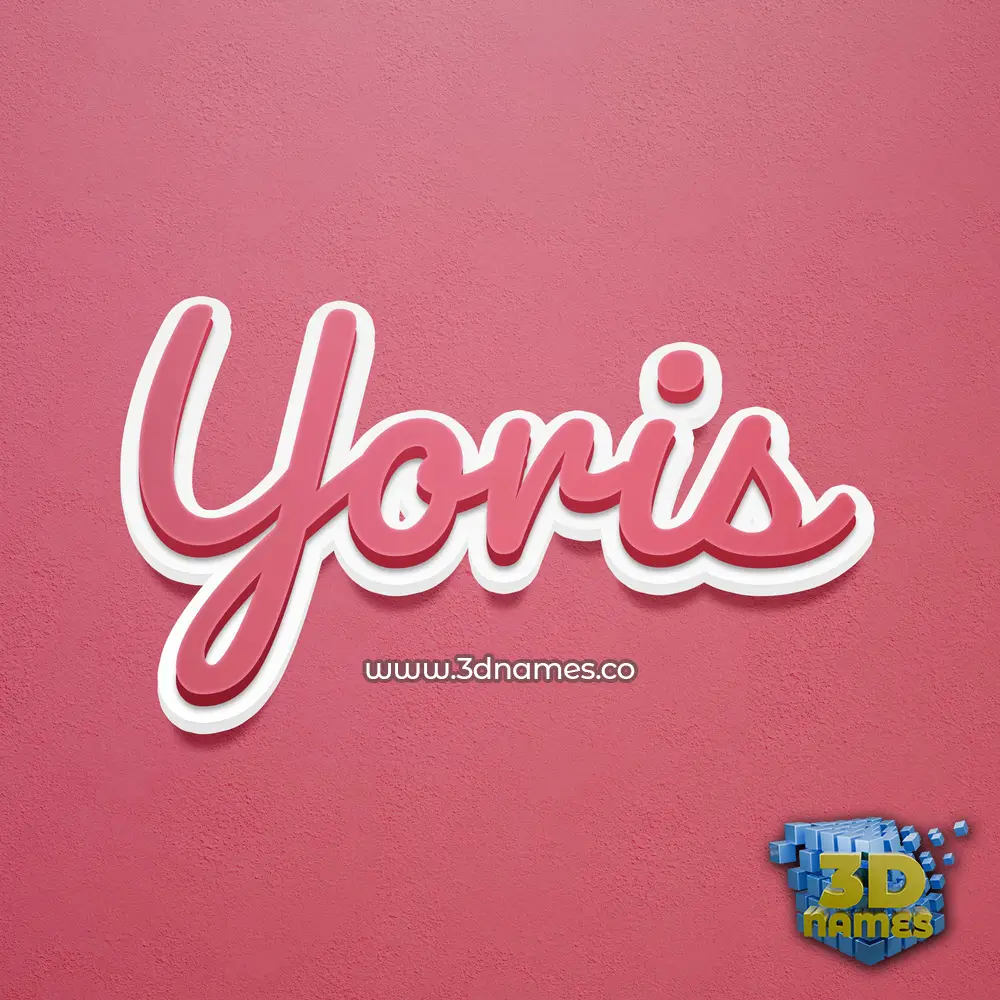 yoris in Red Scribble style - 3D name wallpaper