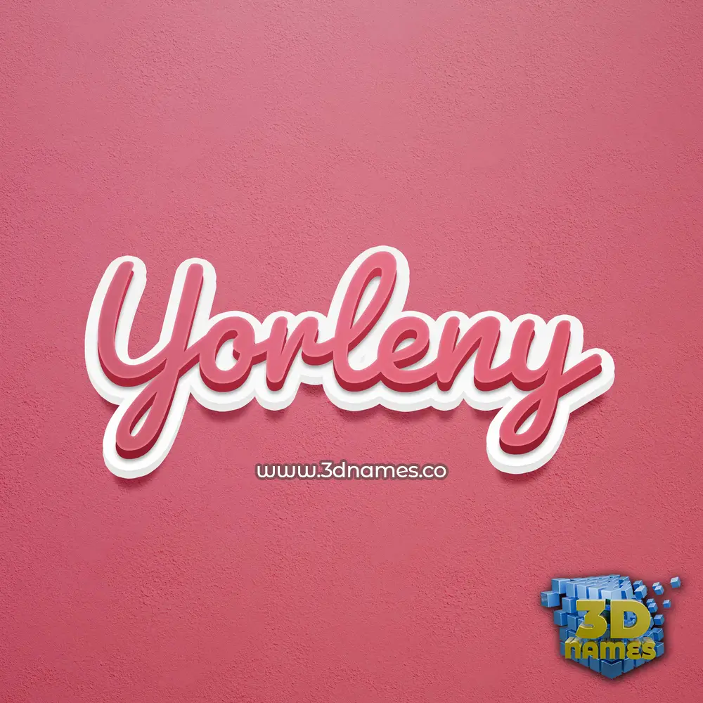 yorleny in Red Scribble style - 3D name wallpaper