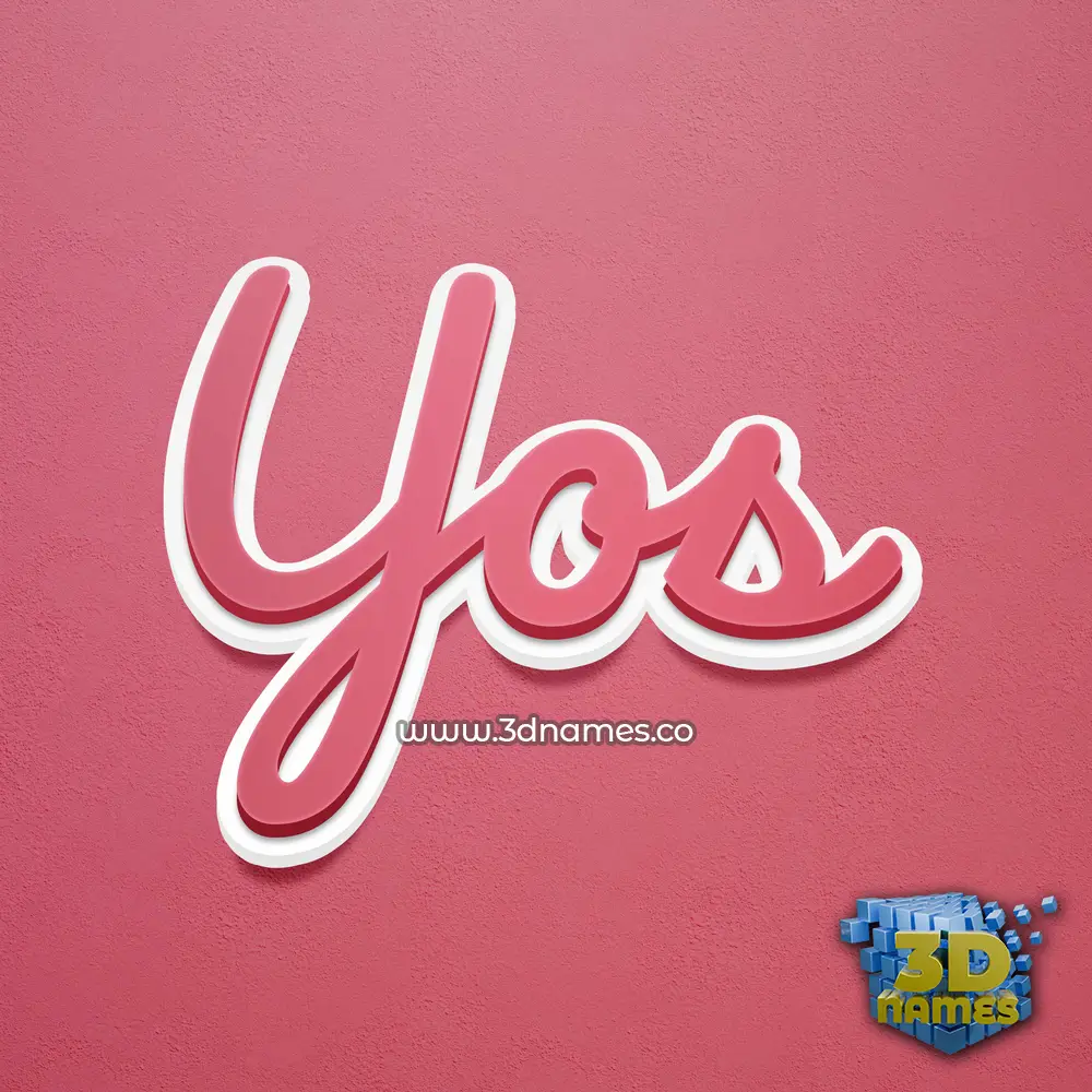 yos in Red Scribble style - 3D name wallpaper