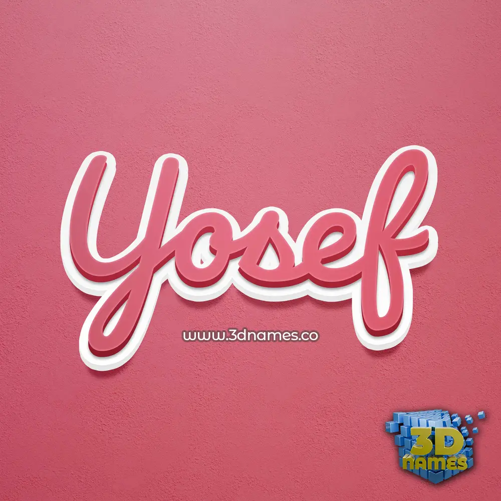 yosef in Red Scribble style - 3D name wallpaper