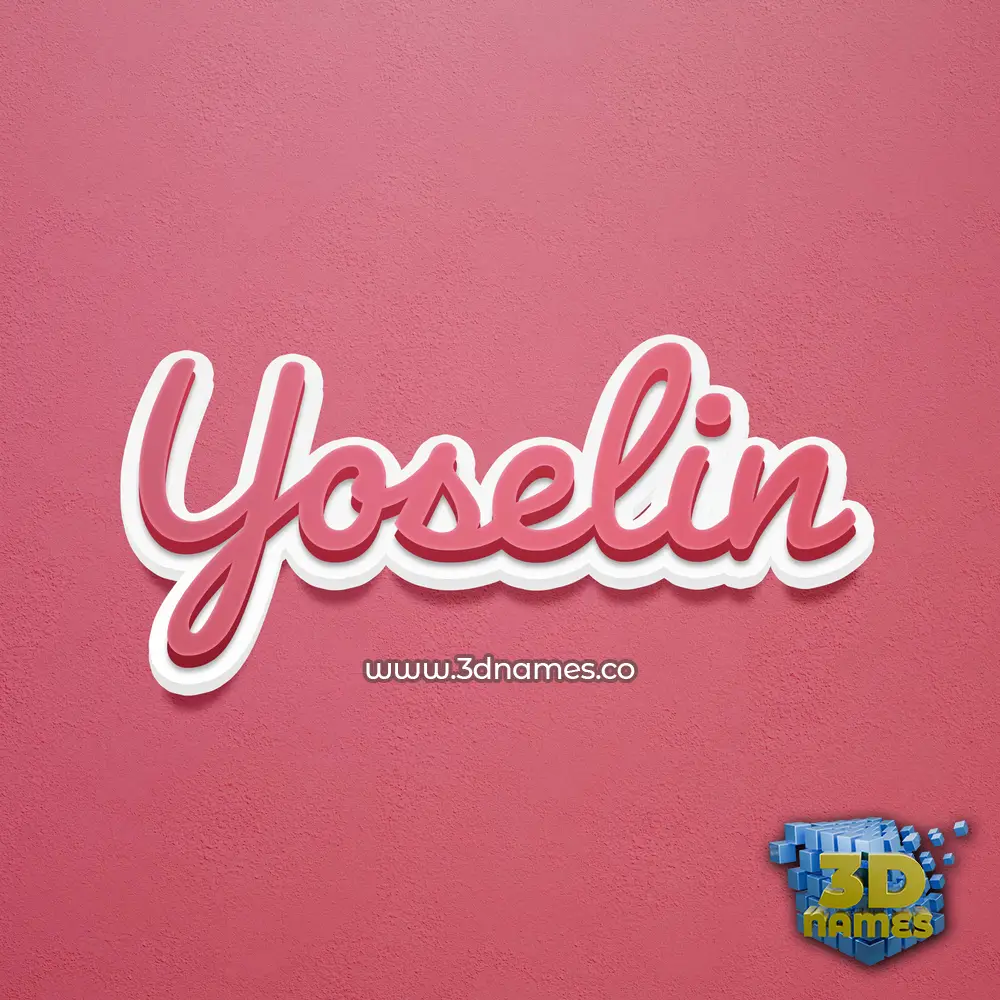 yoselin in Red Scribble style - 3D name wallpaper