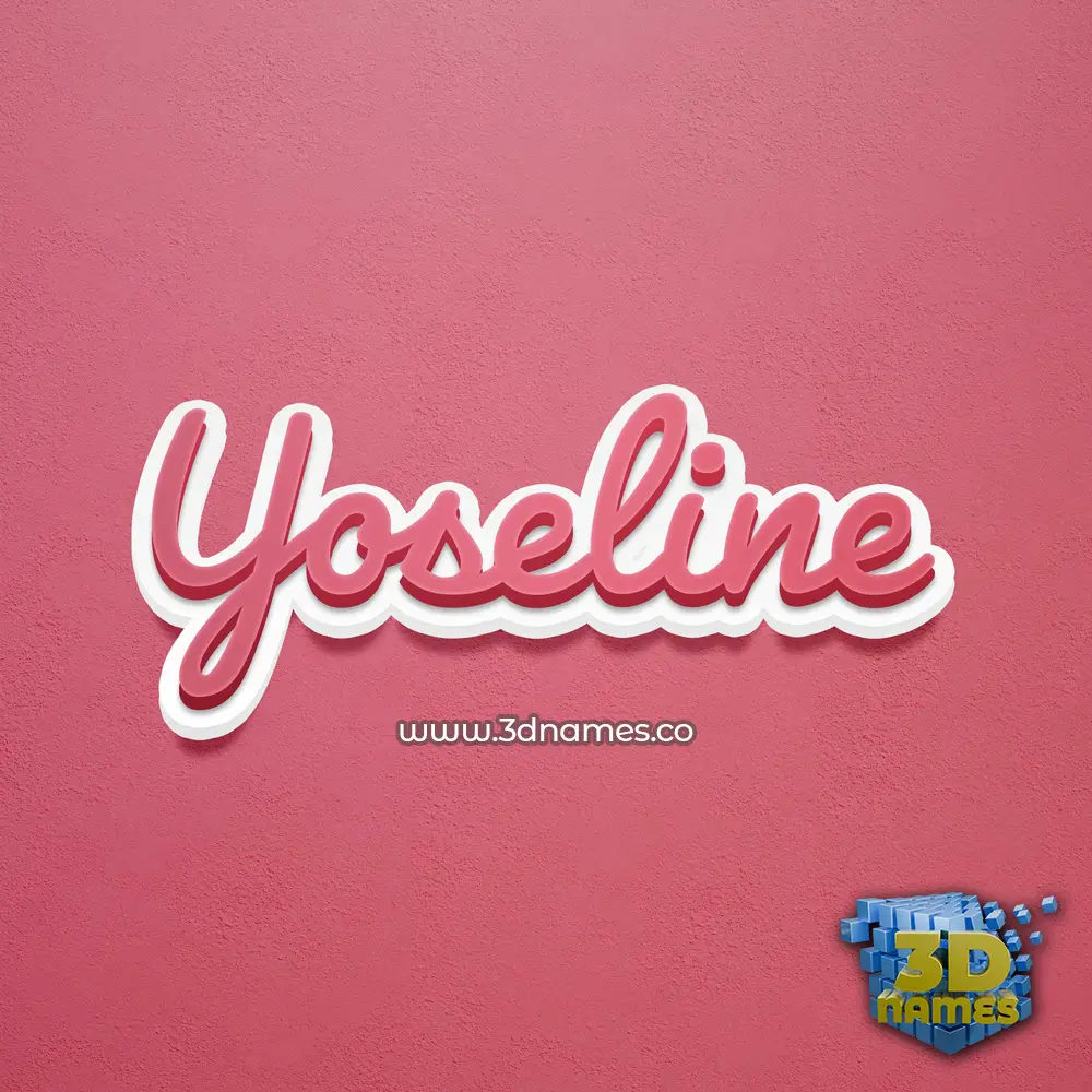 yoseline in Red Scribble style - 3D name wallpaper