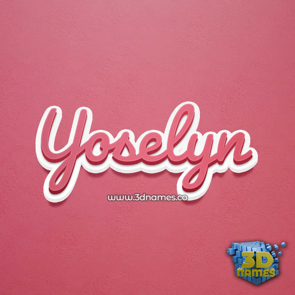 yoselyn in Red Scribble style - 3D name wallpaper