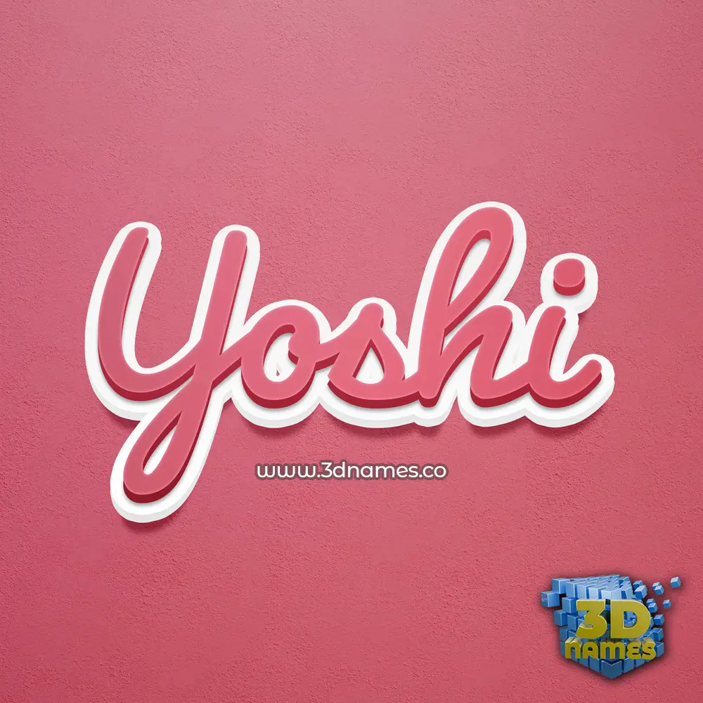 yoshi in Red Scribble style - 3D name wallpaper