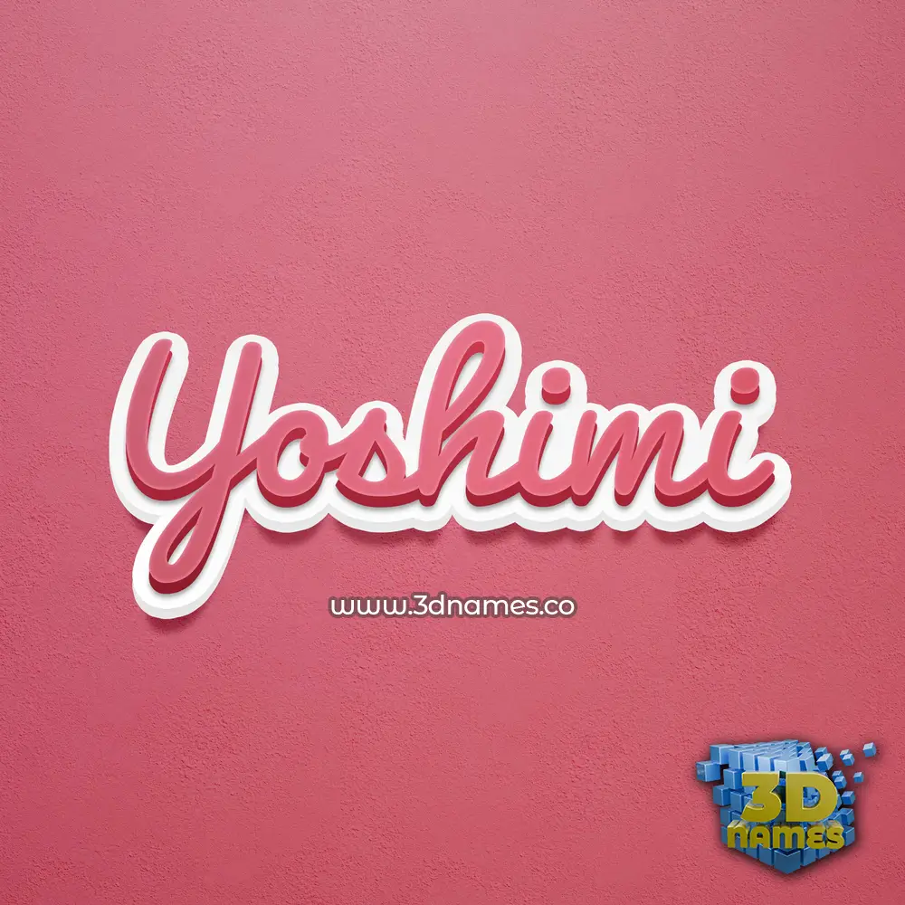 yoshimi in Red Scribble style - 3D name wallpaper