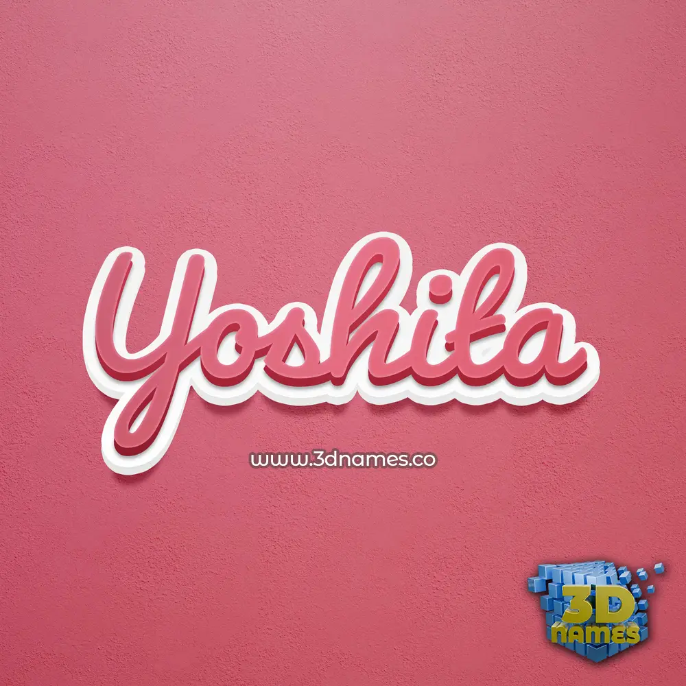 yoshita in Red Scribble style - 3D name wallpaper