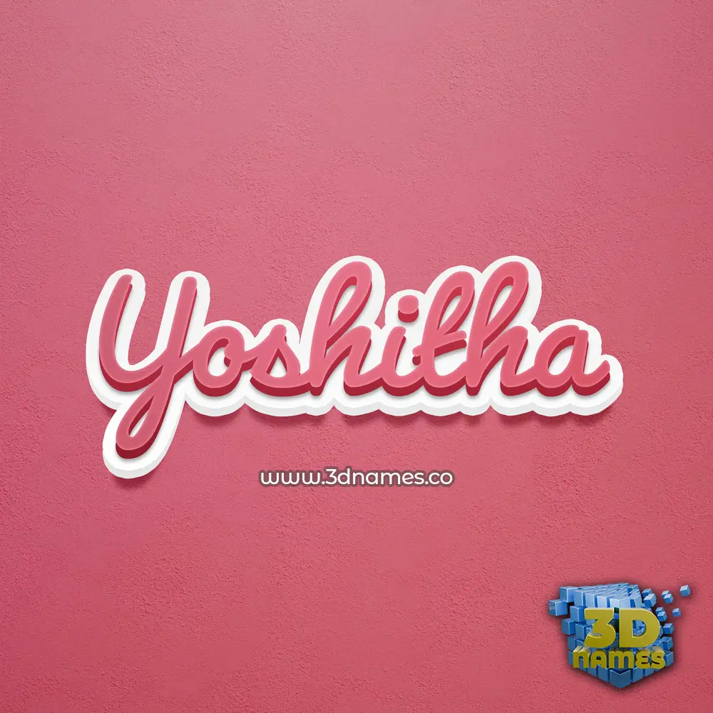 yoshitha in Red Scribble style - 3D name wallpaper