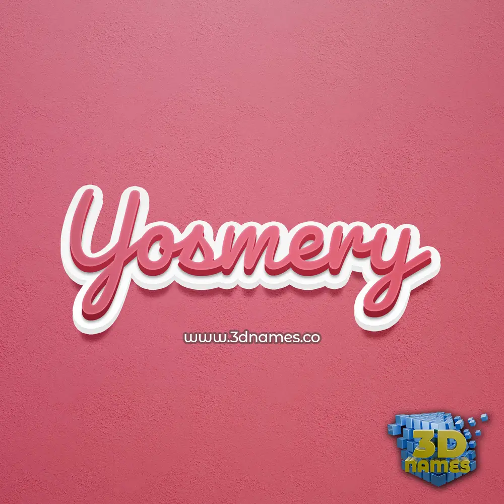 yosmery in Red Scribble style - 3D name wallpaper